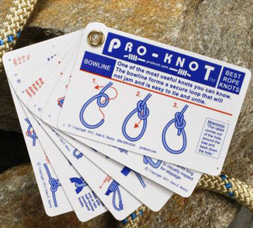 ReferenceReady Outdoor Knots - Waterproof Knot Tying Cards with Mini  Carabiner - Includes 22 Rope Knots for Camping, Backpacking, & Scouting  Scenarios
