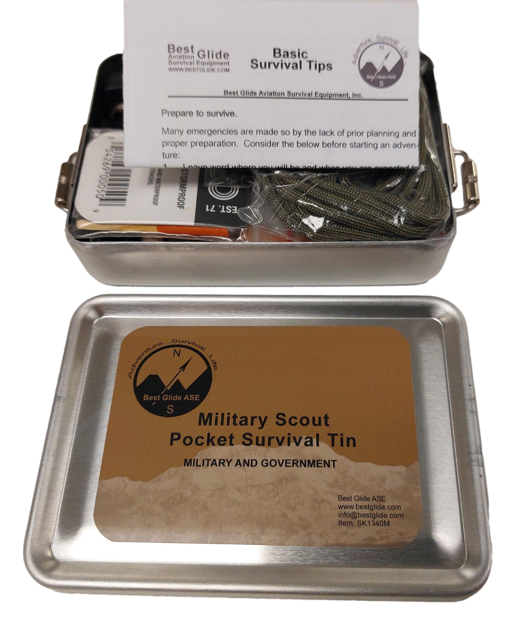 Best Glide ASE Military Scout Pocket Survival Tin