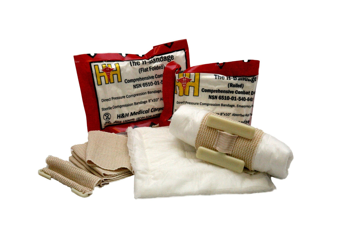 H Bandage Compressed Dressing (Flat Fold) by H & H Medical (NSN: 6510 ...